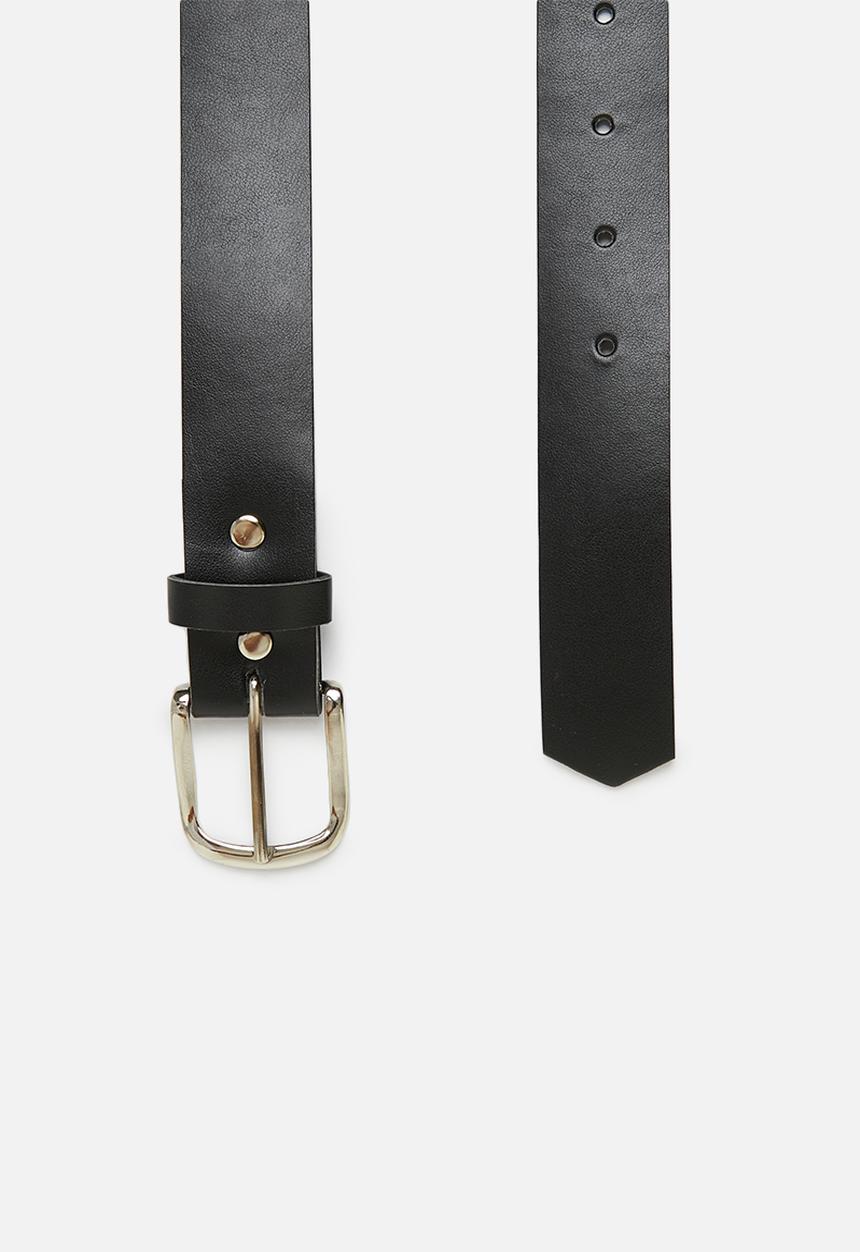 Superbalist - Devon 2 pack pu belts - black