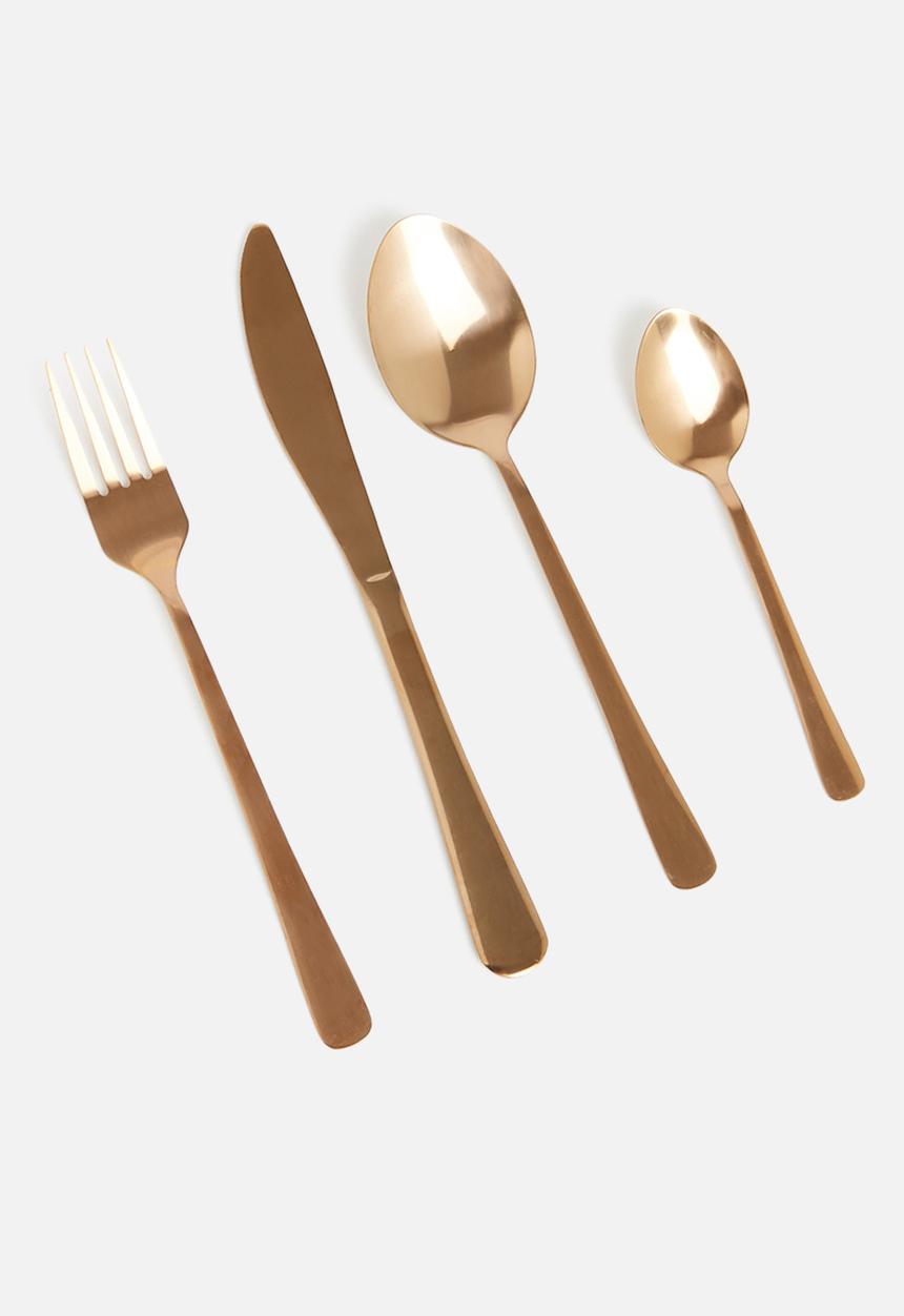Excellent Houseware - Cutlery set - brass