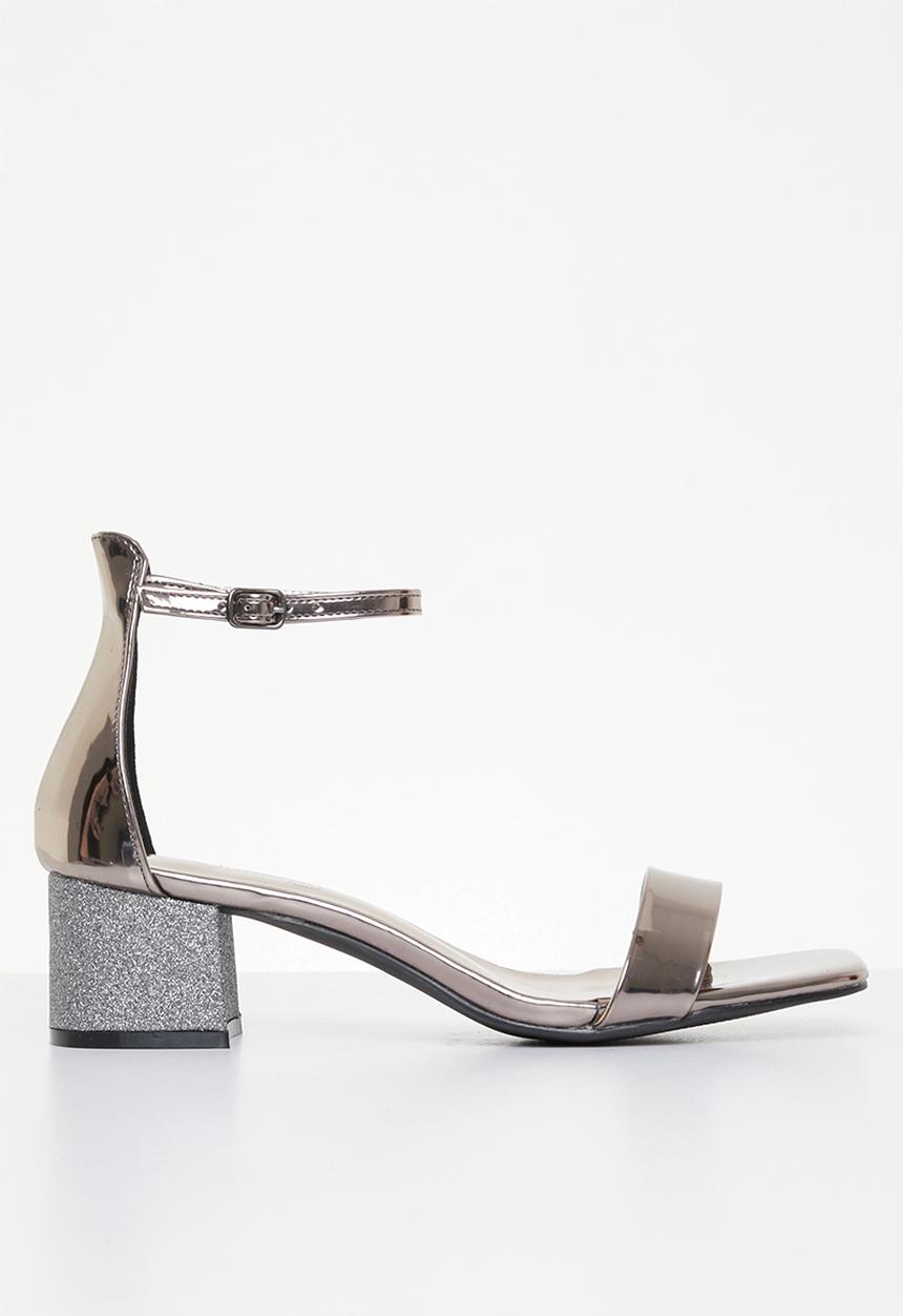 Butterfly Feet - Shimmer 1 block heel - pewter