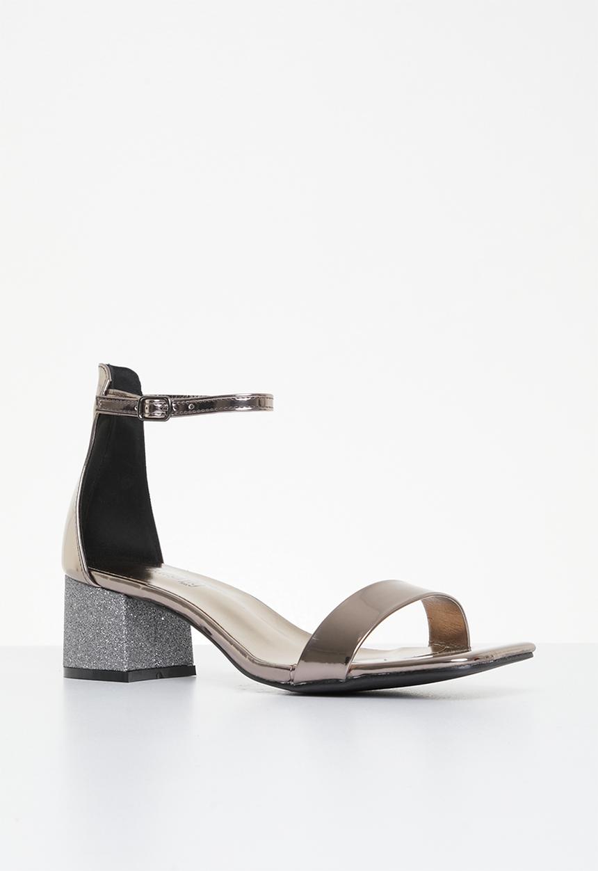 Butterfly Feet - Shimmer 1 block heel - pewter