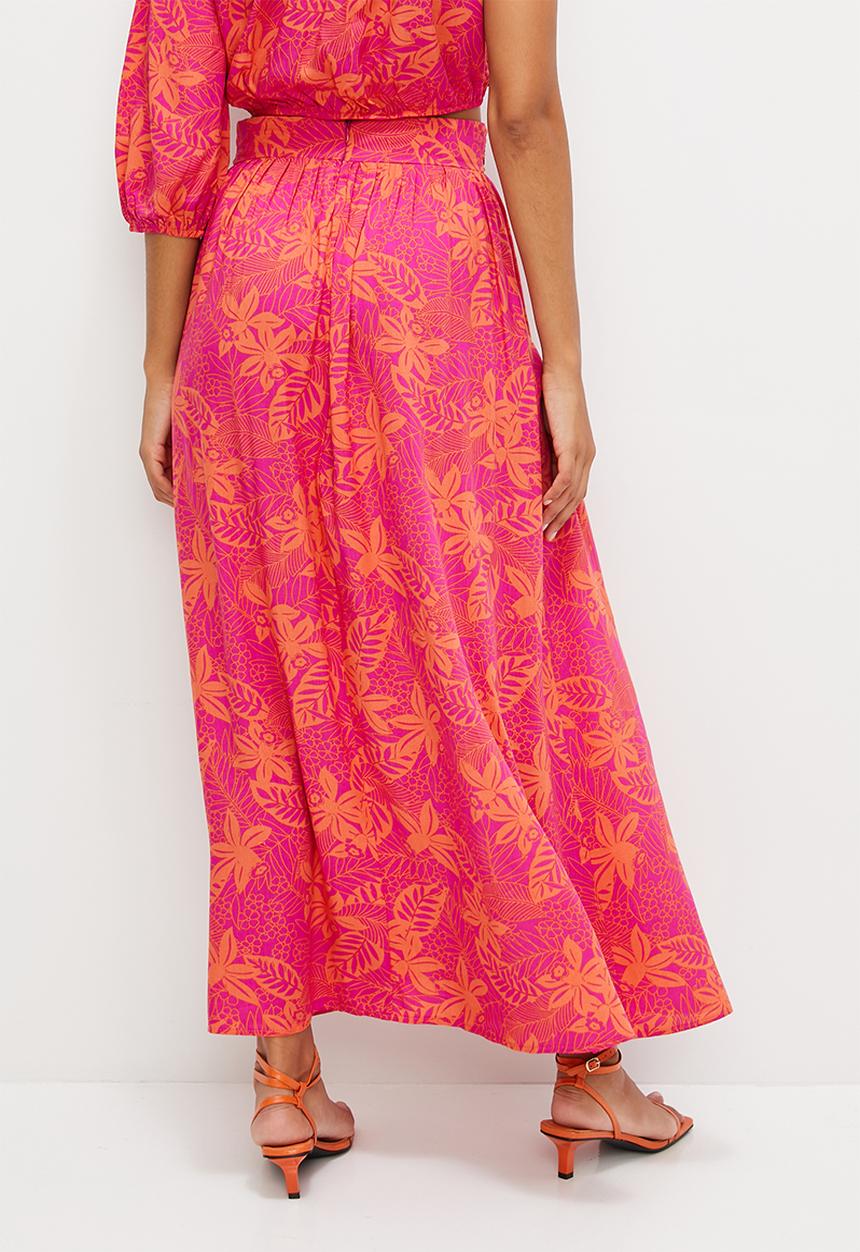 MILLA - Co-ord a-line maxi skirt - bold floral