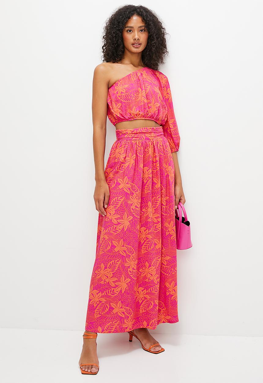 MILLA - Co-ord a-line maxi skirt - bold floral