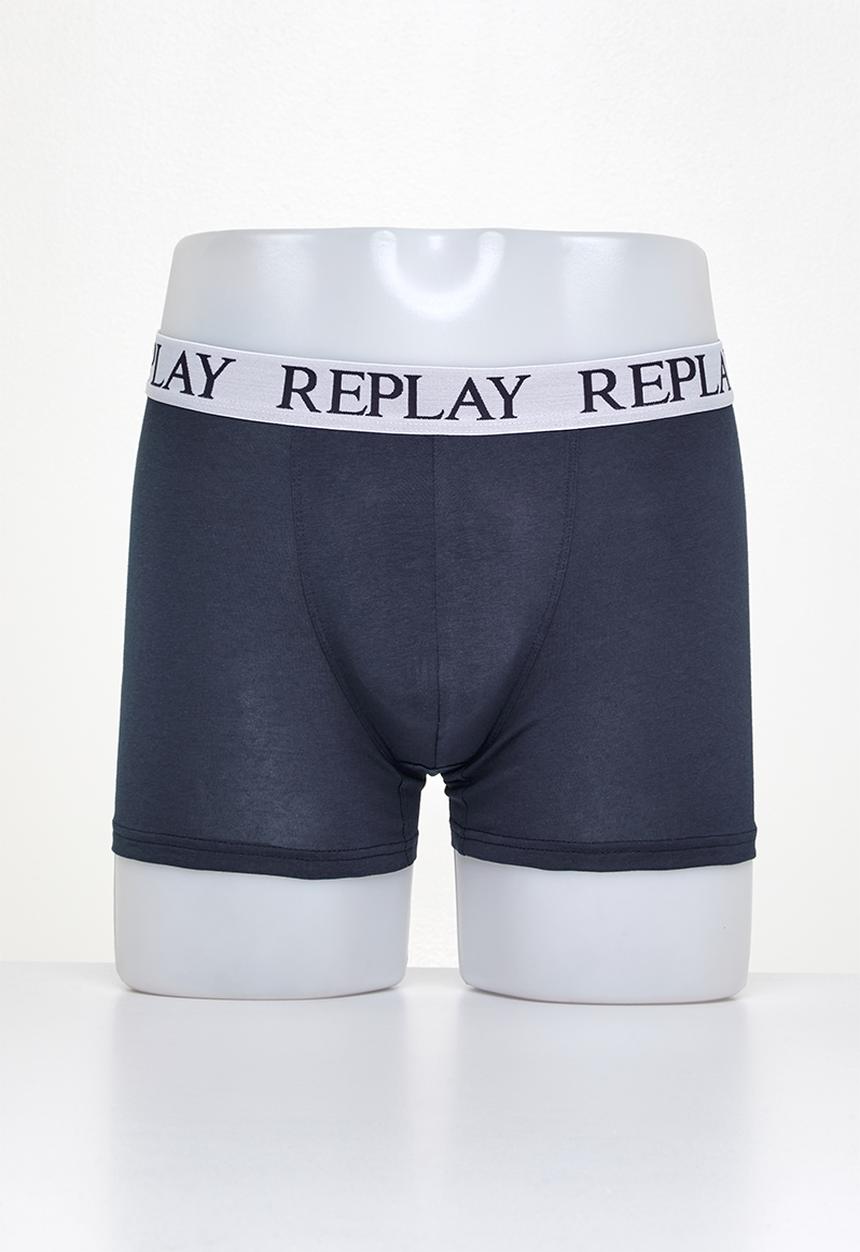 Replay - 2 pack replay underwear -  grey melange/indigo