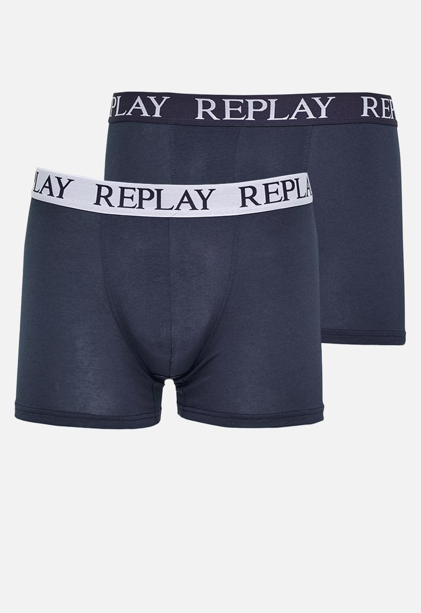 Replay - 2 pack replay underwear -  grey melange/indigo