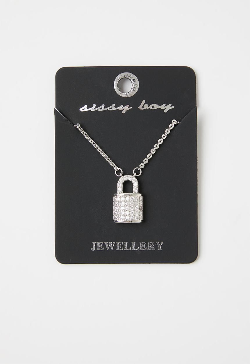 SISSY BOY - Bling locket necklace - silver
