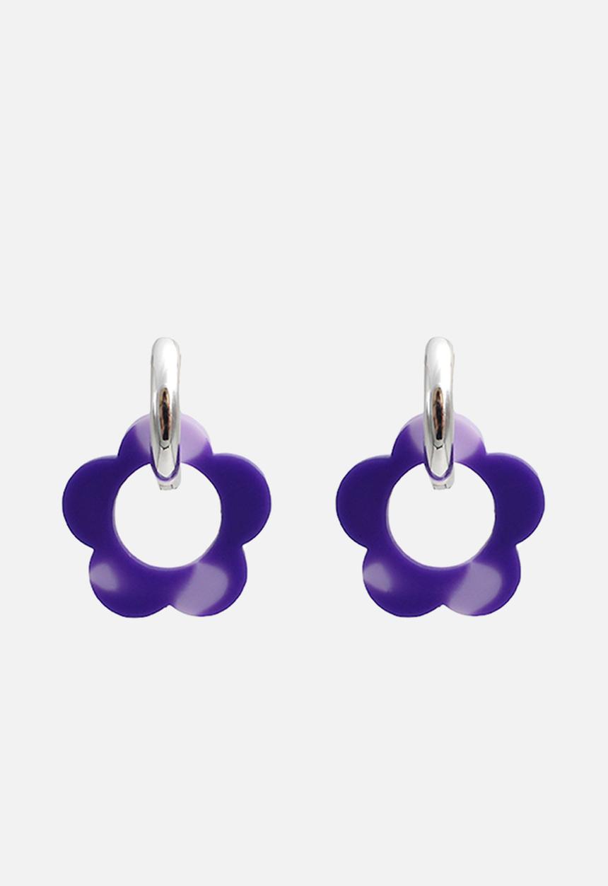 Pina Jewels - Daisy charm - purple & white