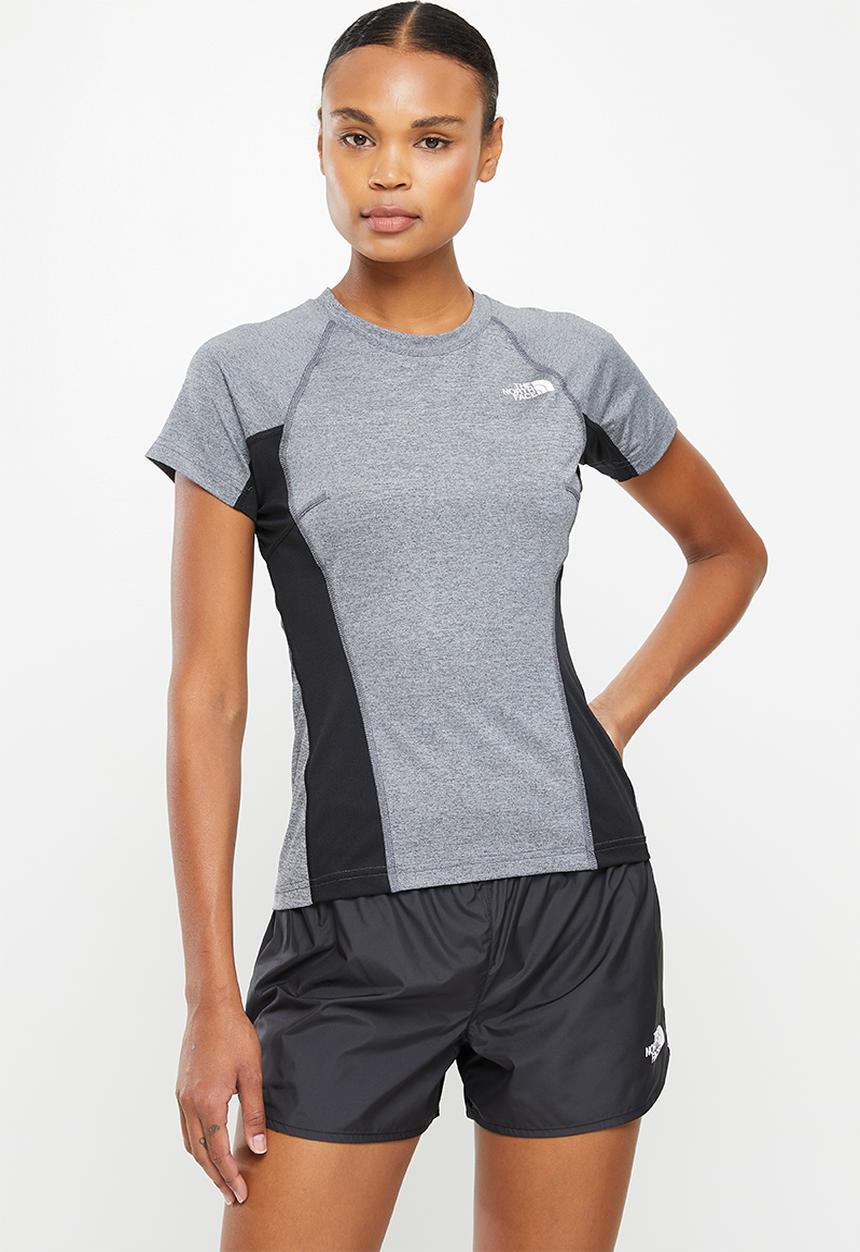 The North Face - W ao tee - eu - asphalt grey white heather & tnf black