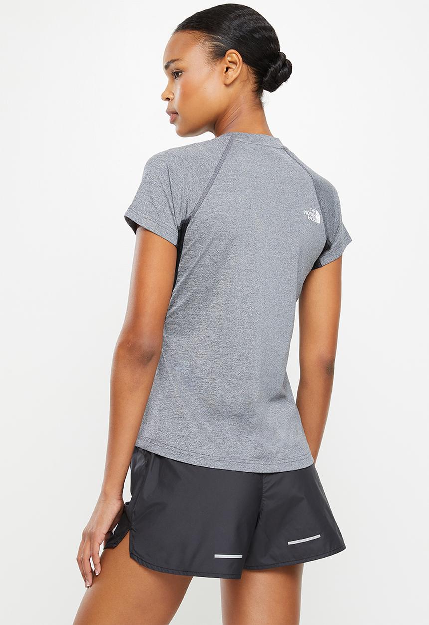 The North Face - W ao tee - eu - asphalt grey white heather & tnf black
