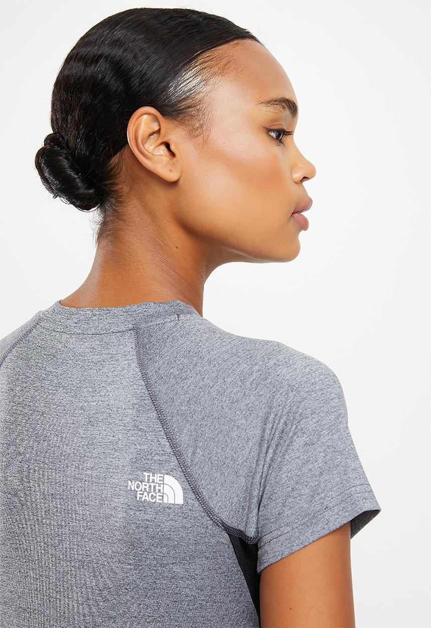 The North Face - W ao tee - eu - asphalt grey white heather & tnf black