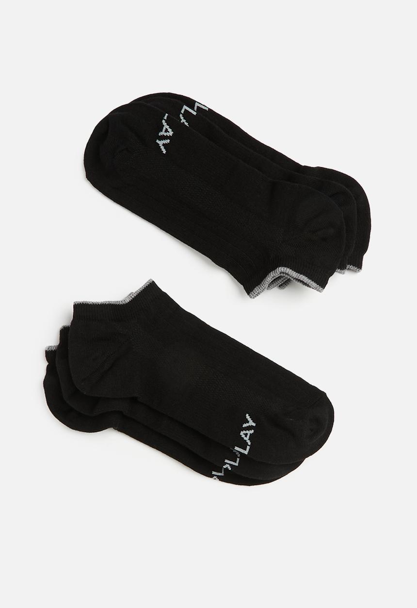 Replay - Replay liner ultralight 3 pack socks  - black & grey