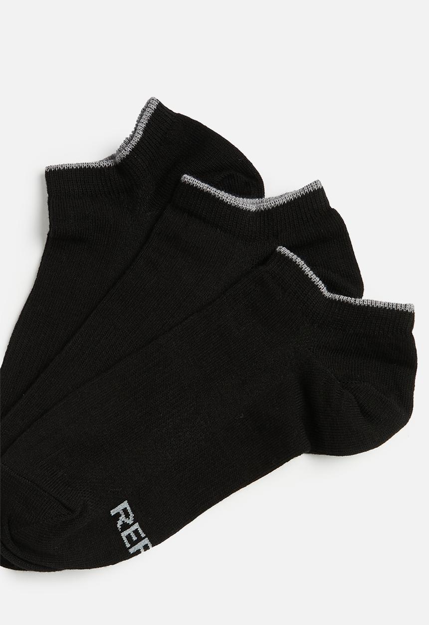 Replay - Replay liner ultralight 3 pack socks  - black & grey