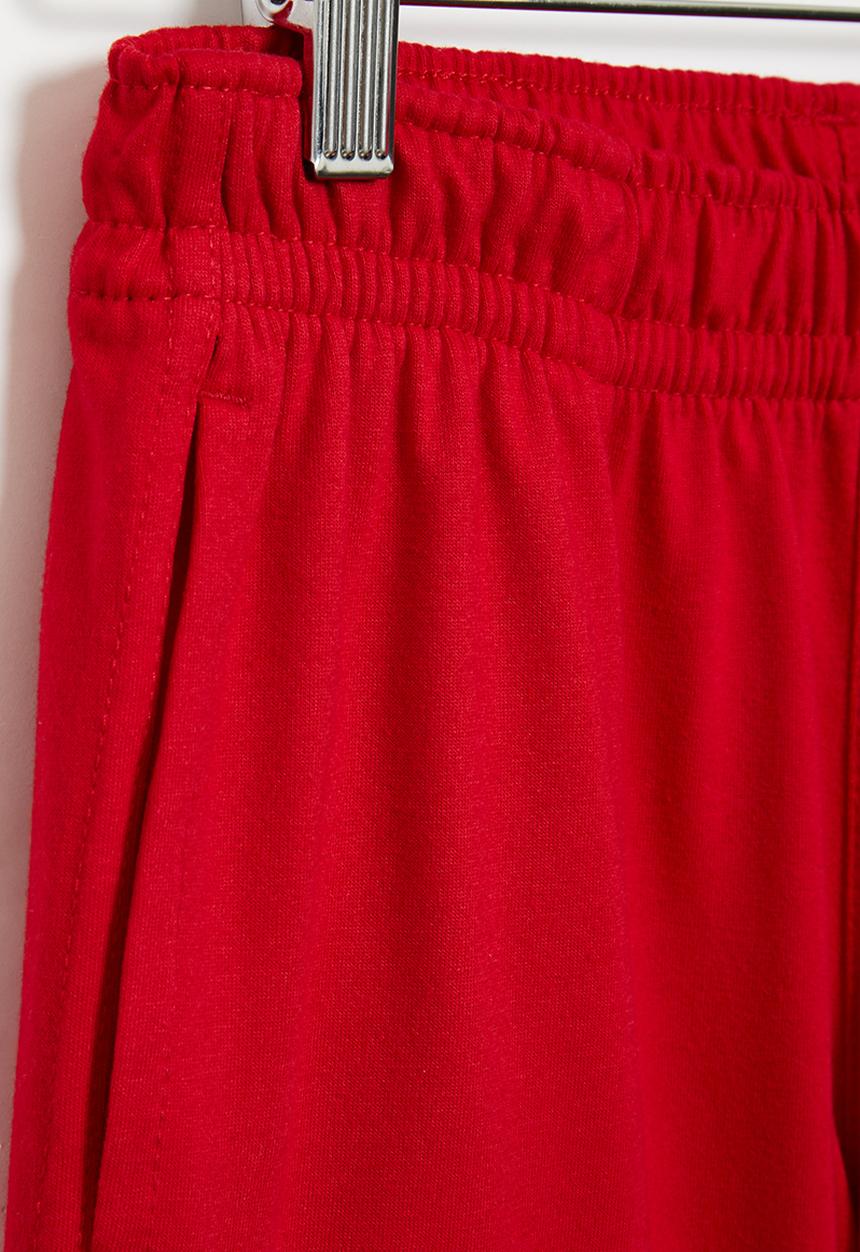 NBA - Chicago bulls core badge fleece shorts - red