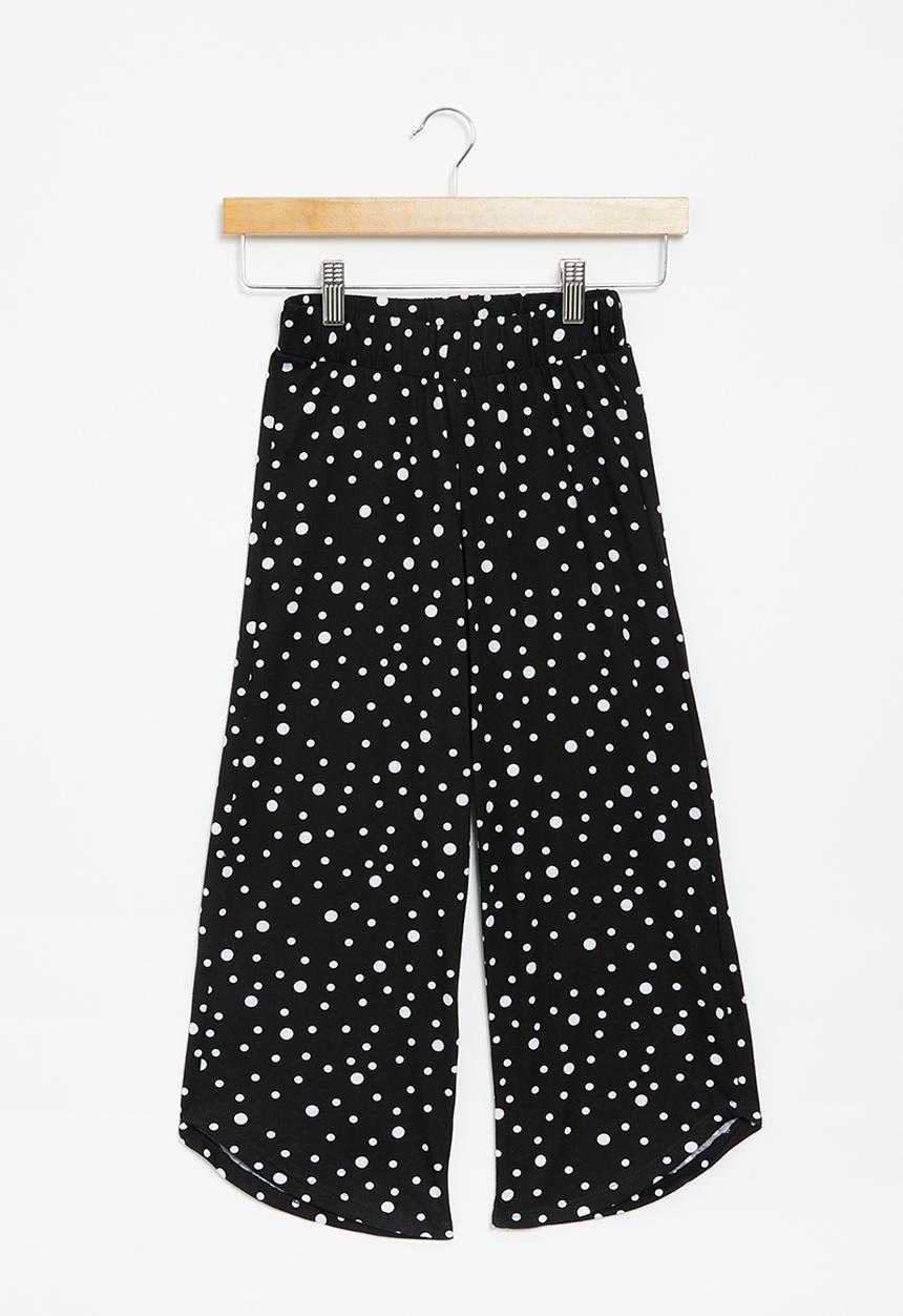 Superbalist - Elasticated pant - black & white polka dot