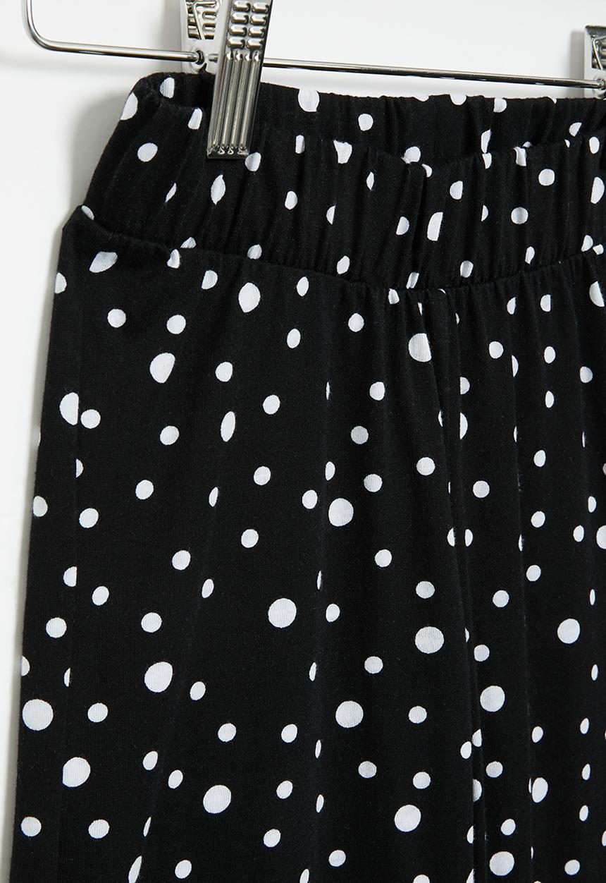 Superbalist - Elasticated pant - black & white polka dot