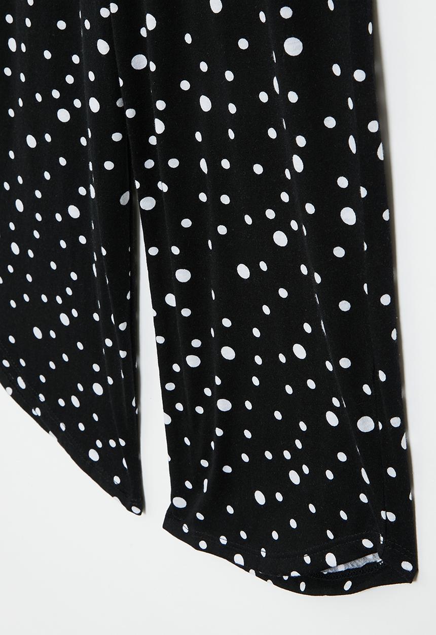 Superbalist - Elasticated pant - black & white polka dot