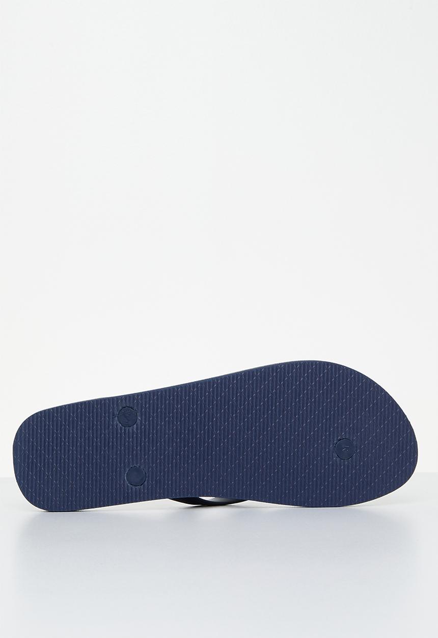 POLO - Colour block stripe flip flop - navy