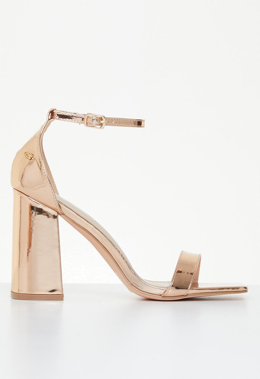 Miss Black - Bliss1 ankle strap heel - rose gold