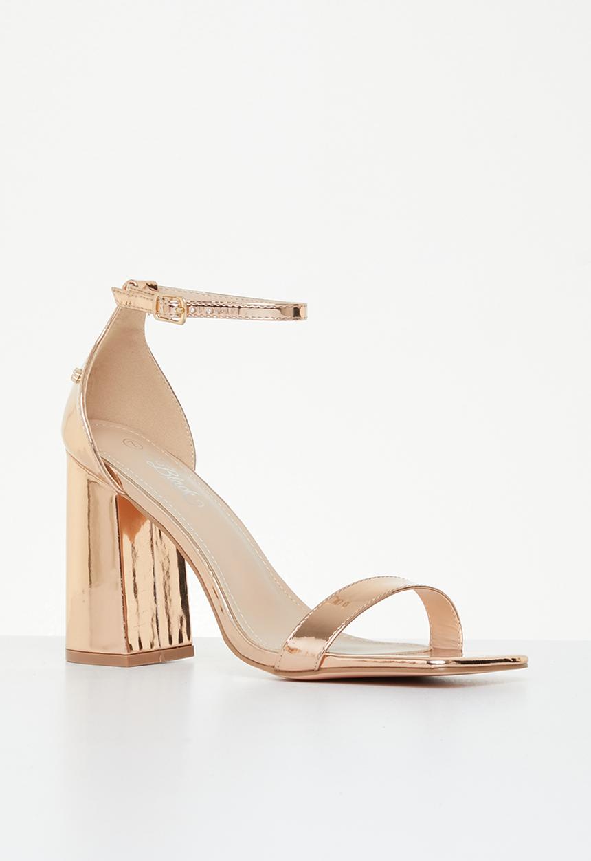 Miss Black - Bliss1 ankle strap heel - rose gold