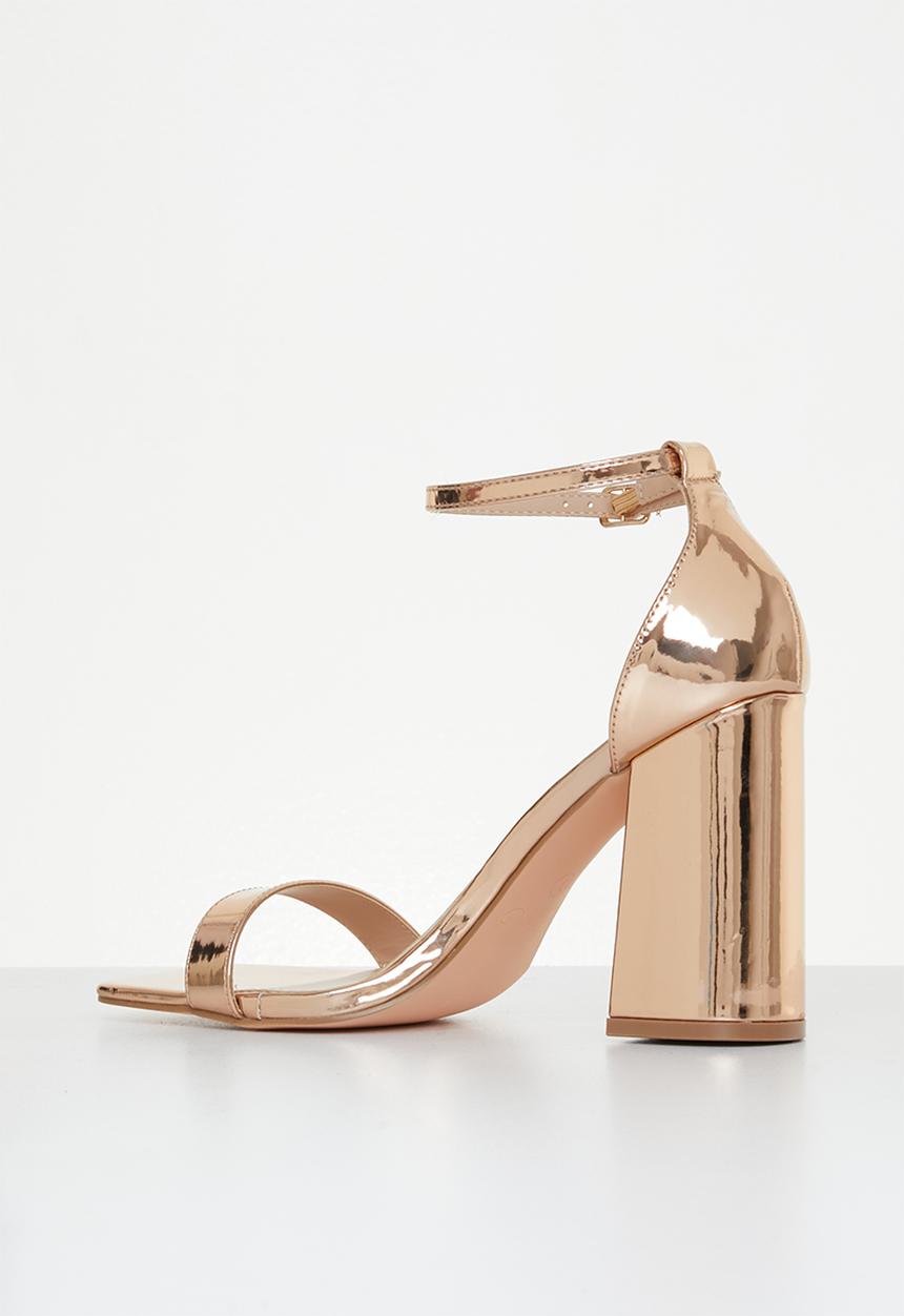 Miss Black - Bliss1 ankle strap heel - rose gold