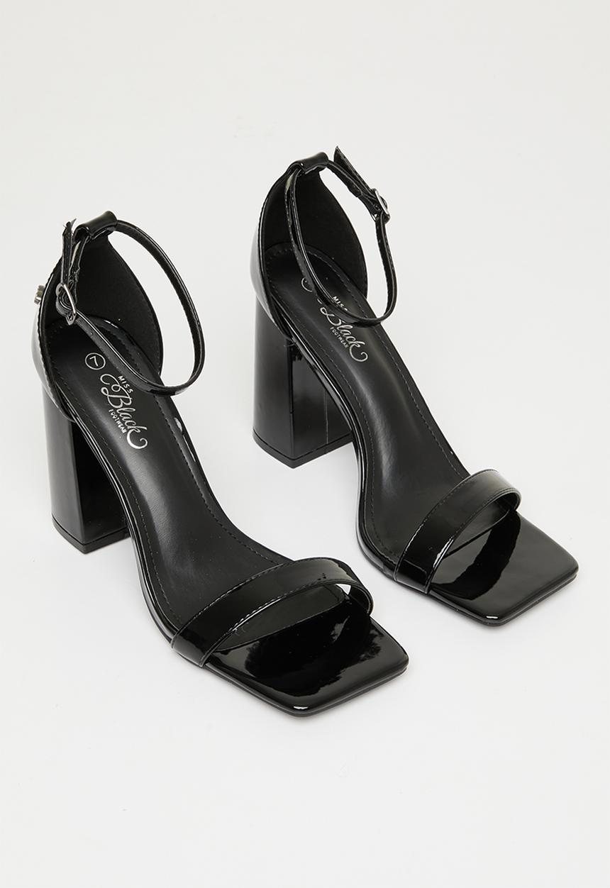 Miss Black - Bliss1 ankle strap heel - black