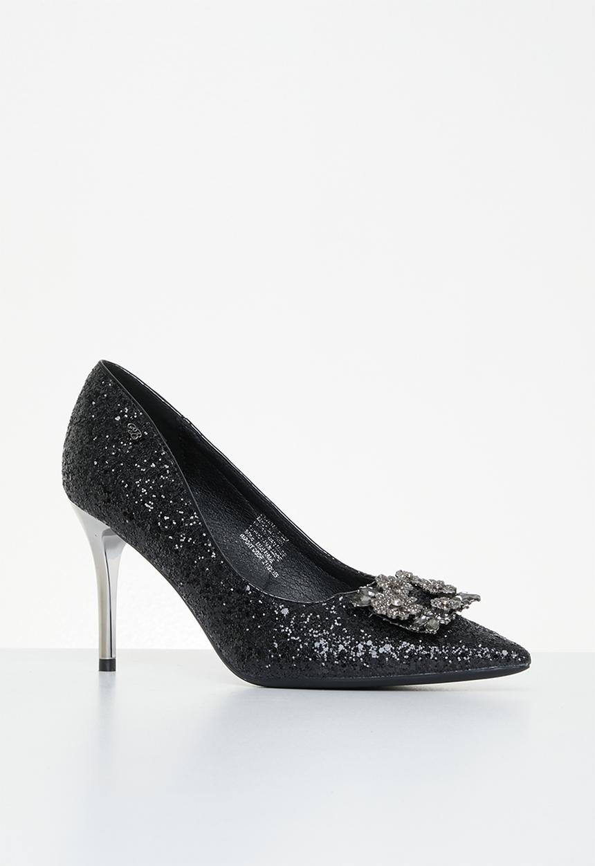 Miss Black - Crystal1 court heel - black