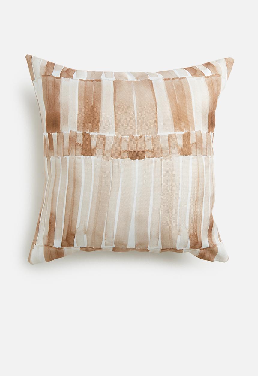 Fabric Bank  - Tiger striped cushion cover- tangerine