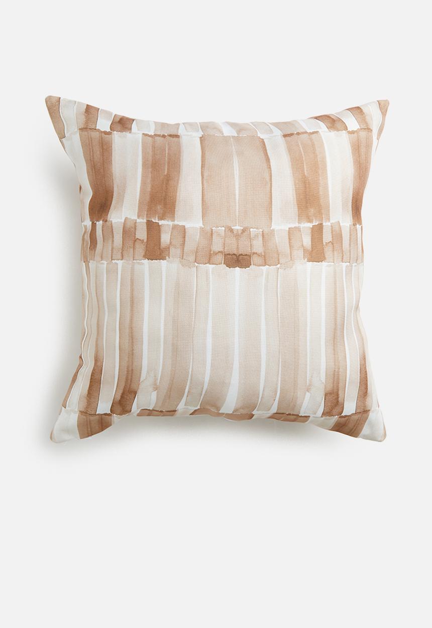 Fabric Bank  - Tiger striped cushion cover- tangerine