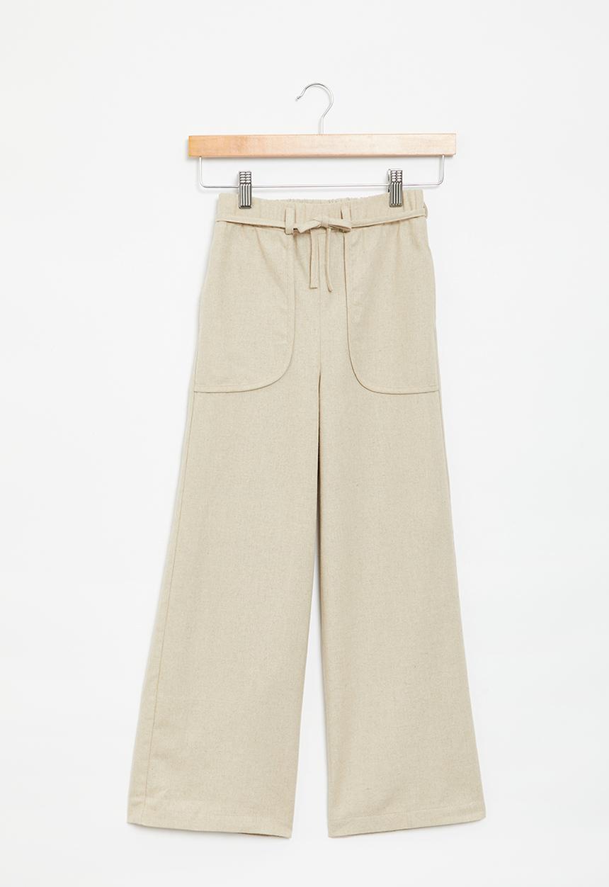 Superbalist - Wide leg pant with pocket - natural