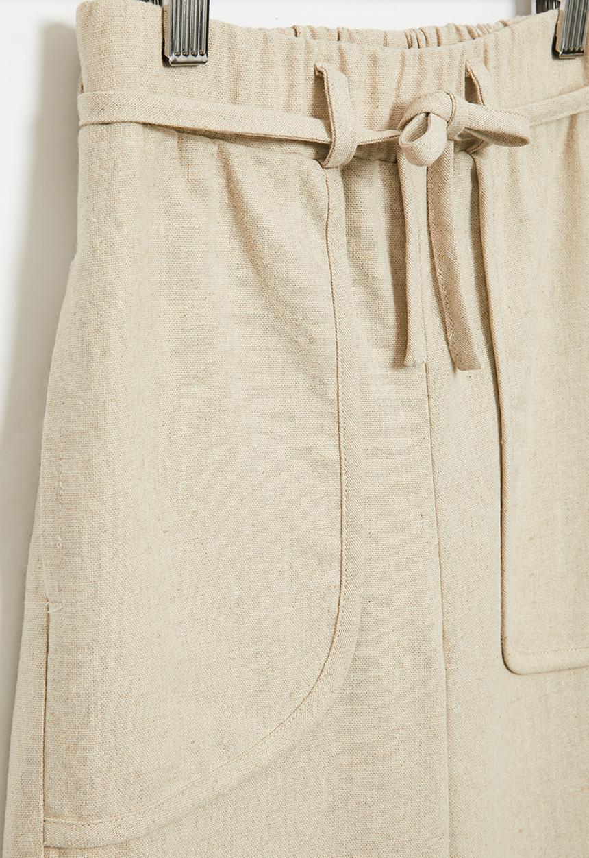 Superbalist - Wide leg pant with pocket - natural