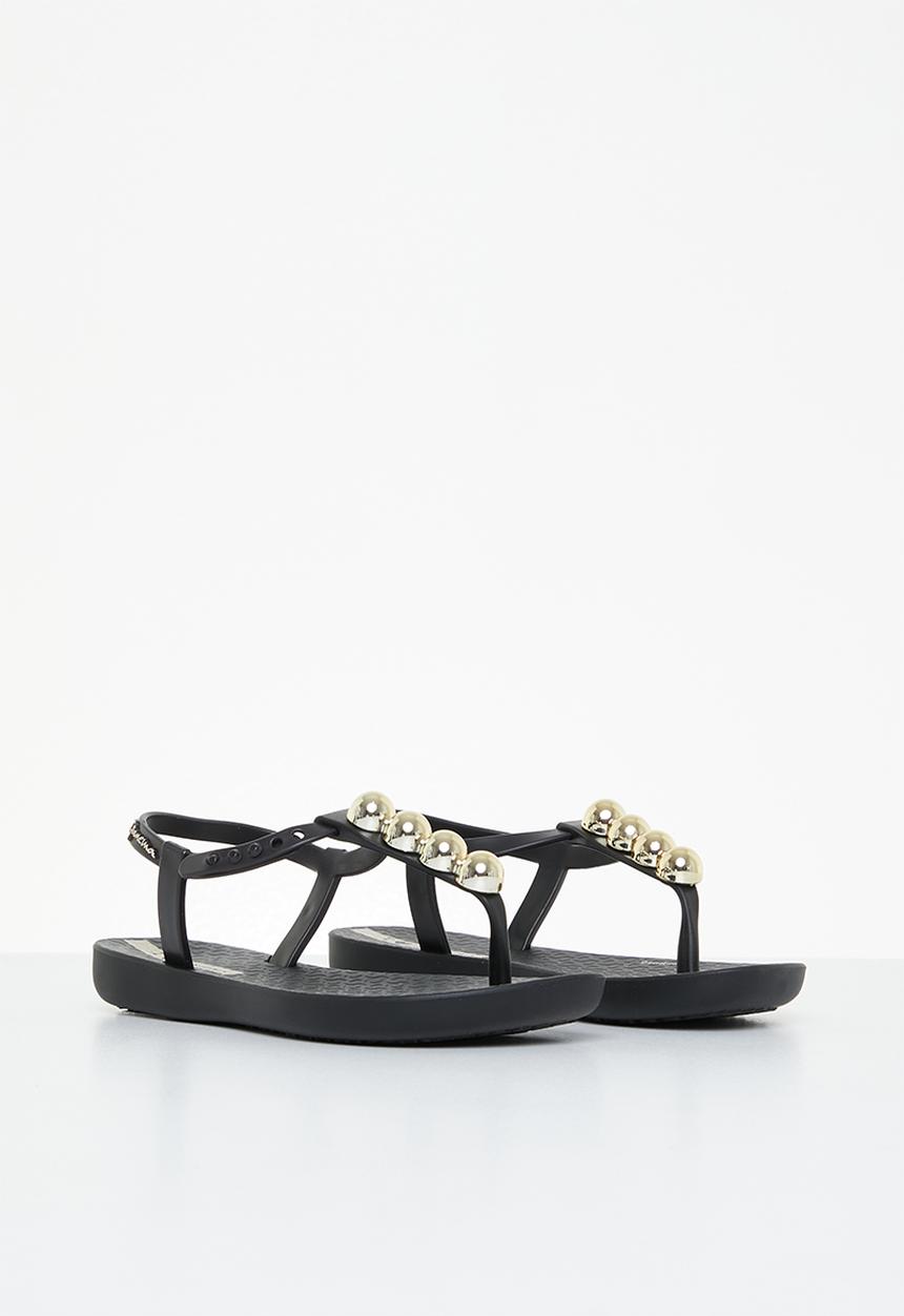 Ipanema - Beaded thong slipper -  black