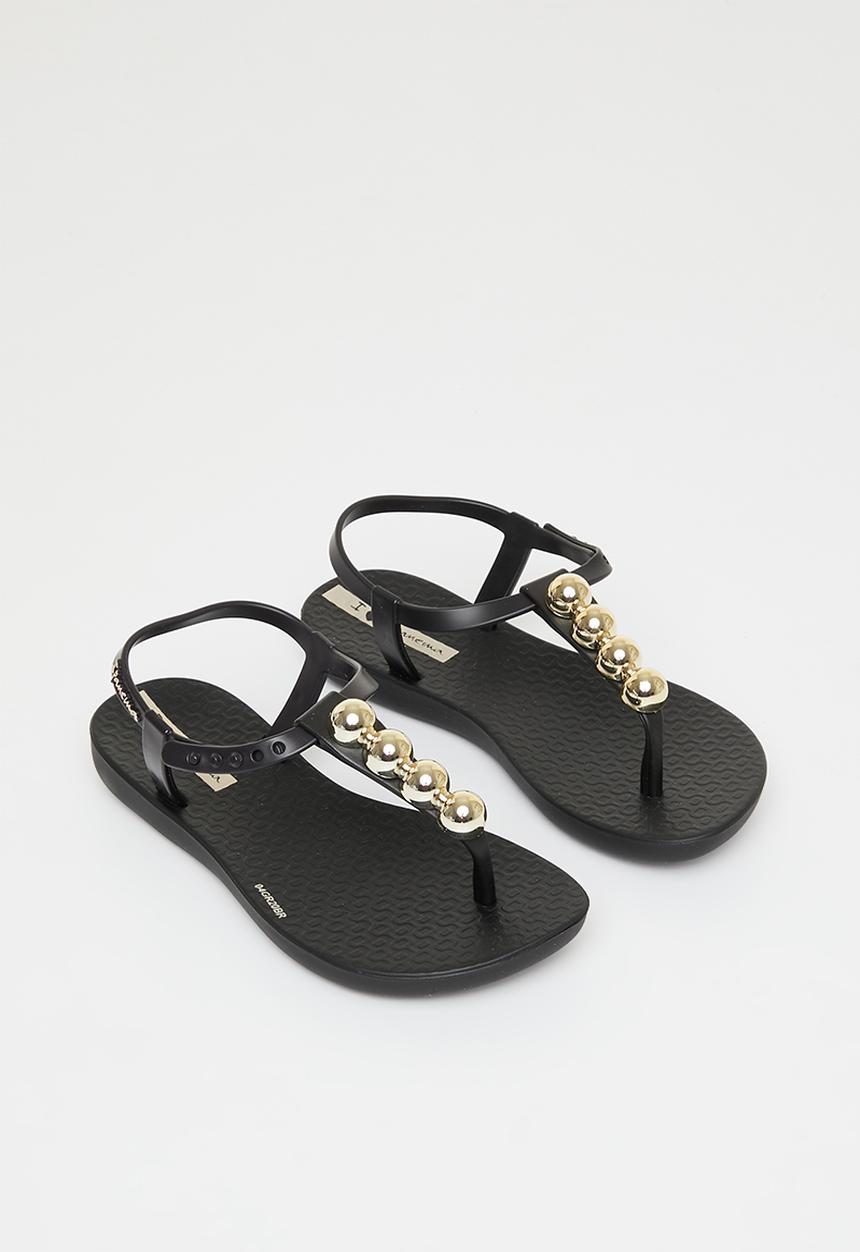 Ipanema - Beaded thong slipper -  black