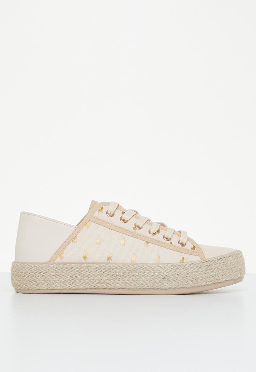 POLO - Aop espadrille sneaker - off white