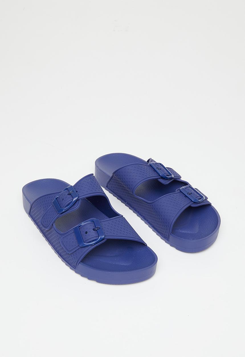 Rebel Republic - Kids strap slides - blue