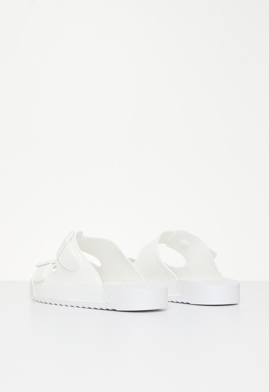 Rebel Republic - Kids strap slides - white