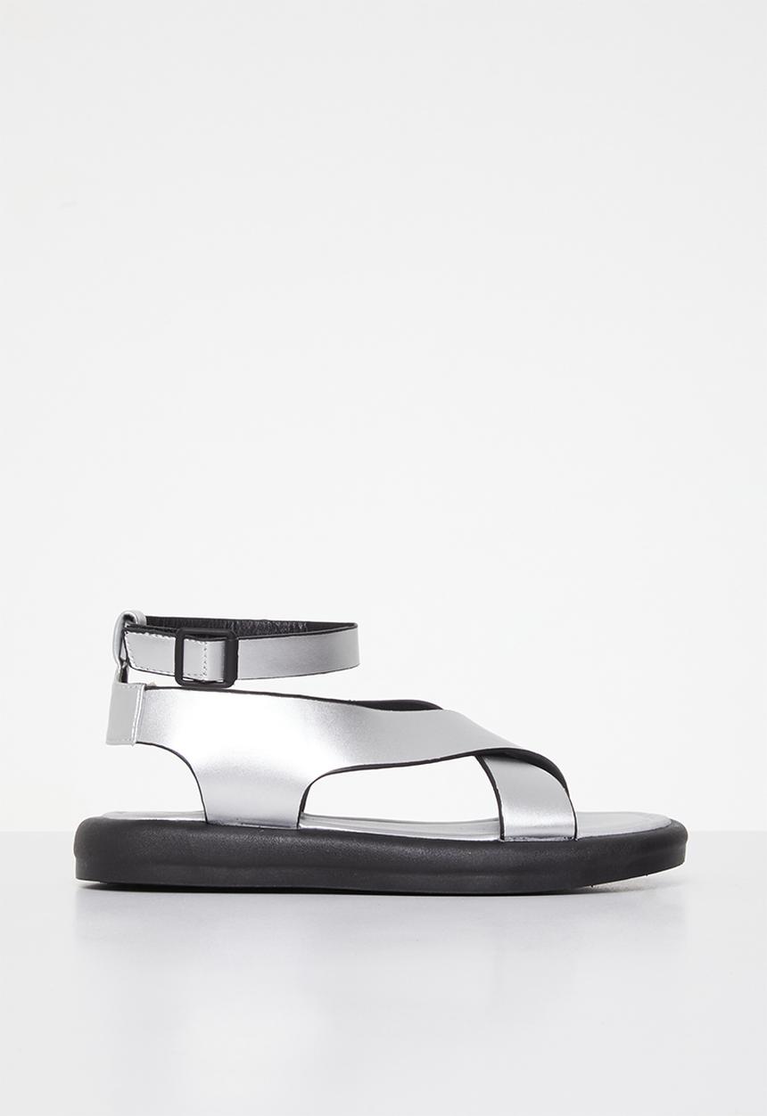Rebel Republic - Girls crossover strap sandal - silver