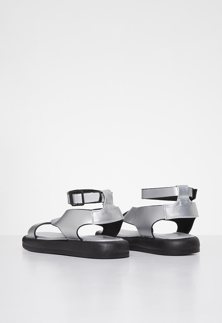 Rebel Republic - Girls crossover strap sandal - silver