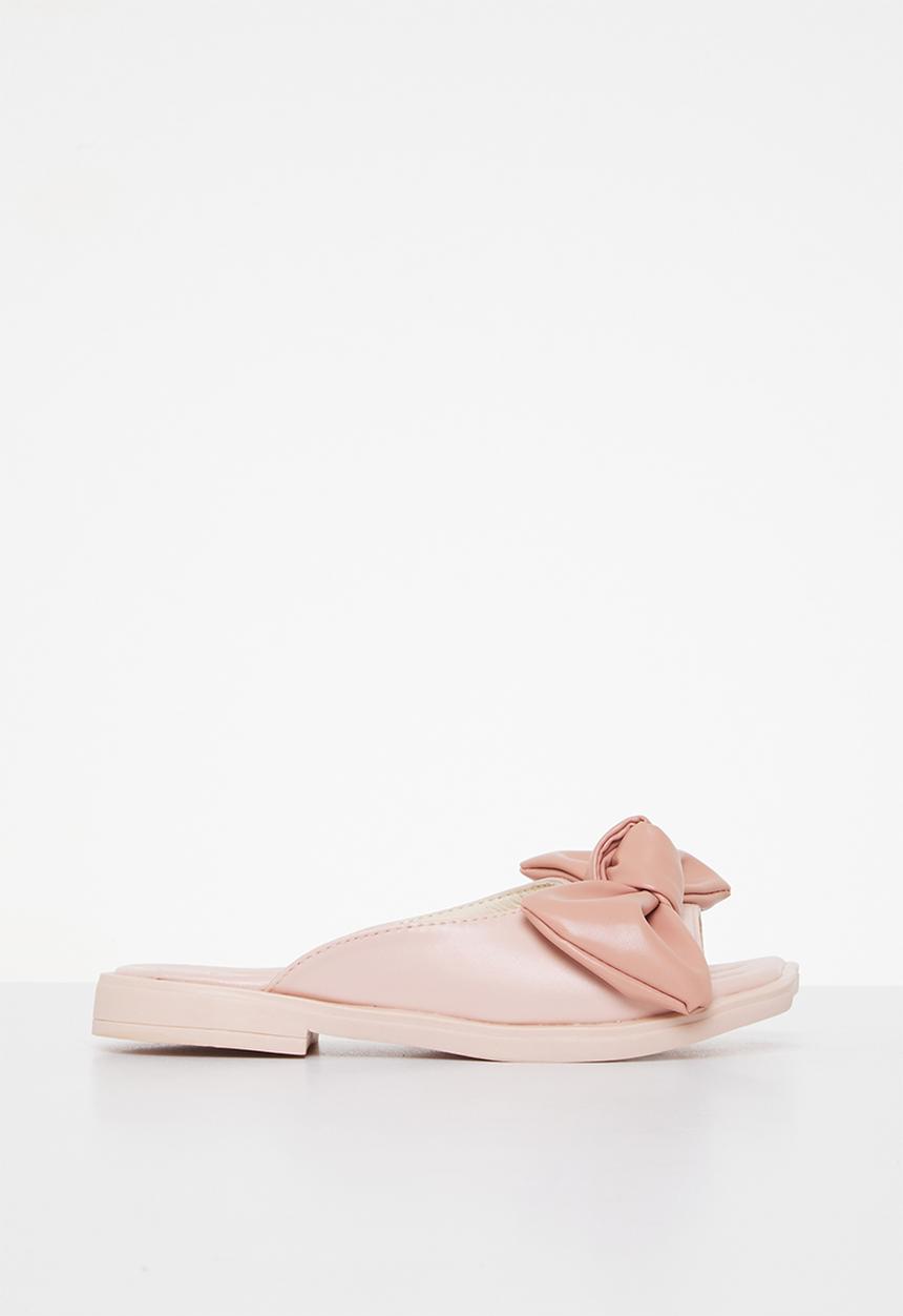 Rebel Republic - Girls bow slides - pink