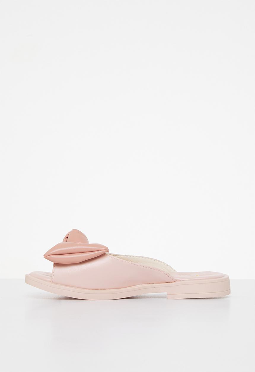 Rebel Republic - Girls bow slides - pink