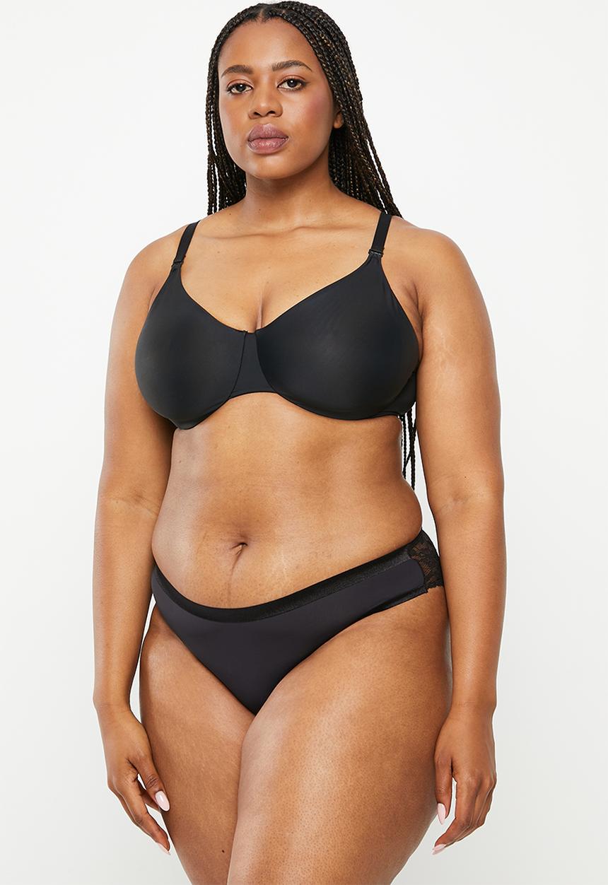 DORINA - Plus crystal 3 pack briefs - black & beige