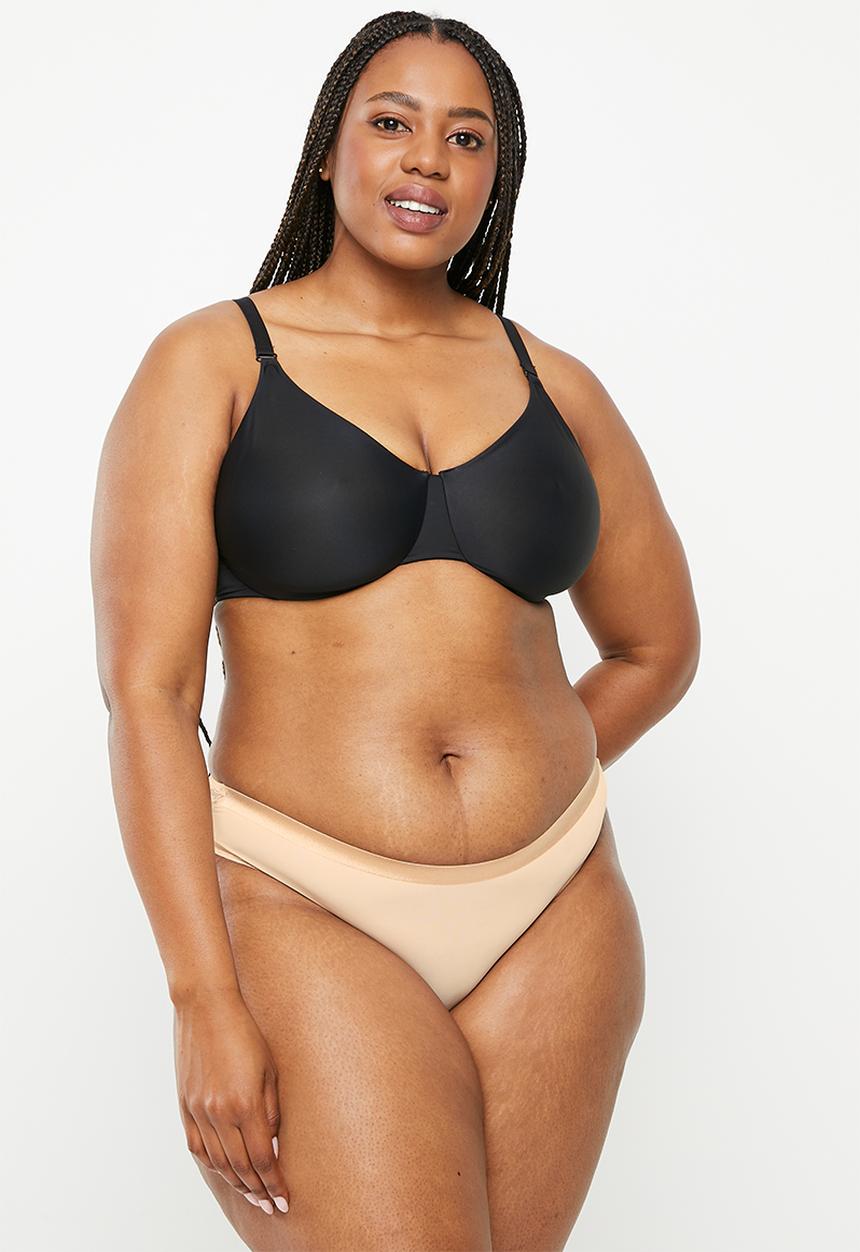 DORINA - Plus crystal 3 pack briefs - black & beige