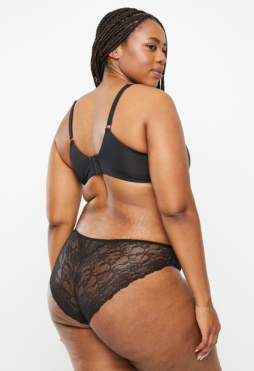 DORINA - Plus crystal 3 pack briefs - black & beige