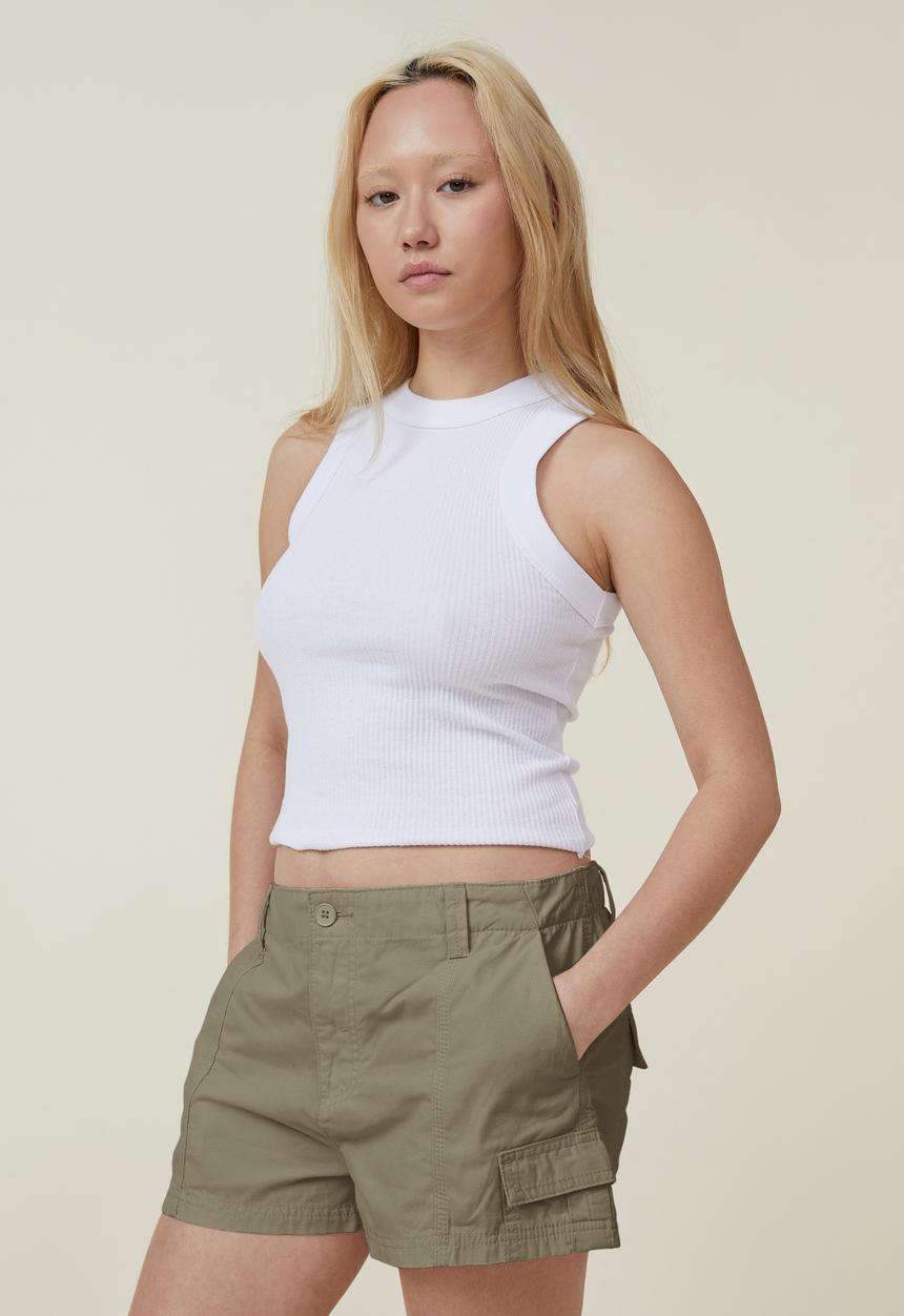Cotton On - Billie cargo short - sage green