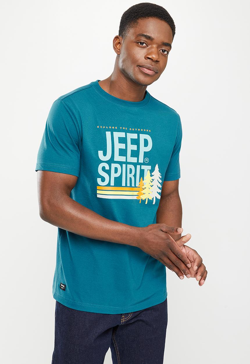 JEEP - Fashion print graphic tee - deep ocean