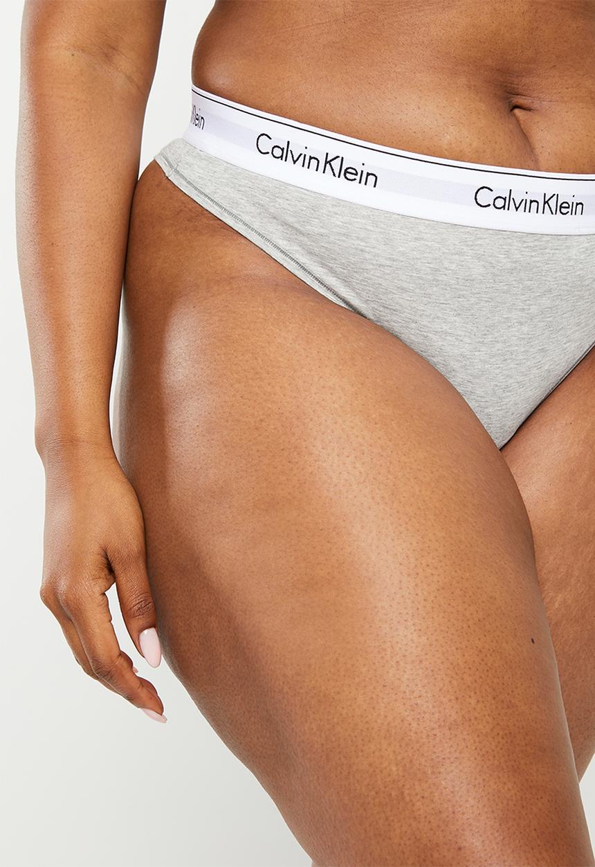 Calvin Klein - Plus ck thong - grey heather