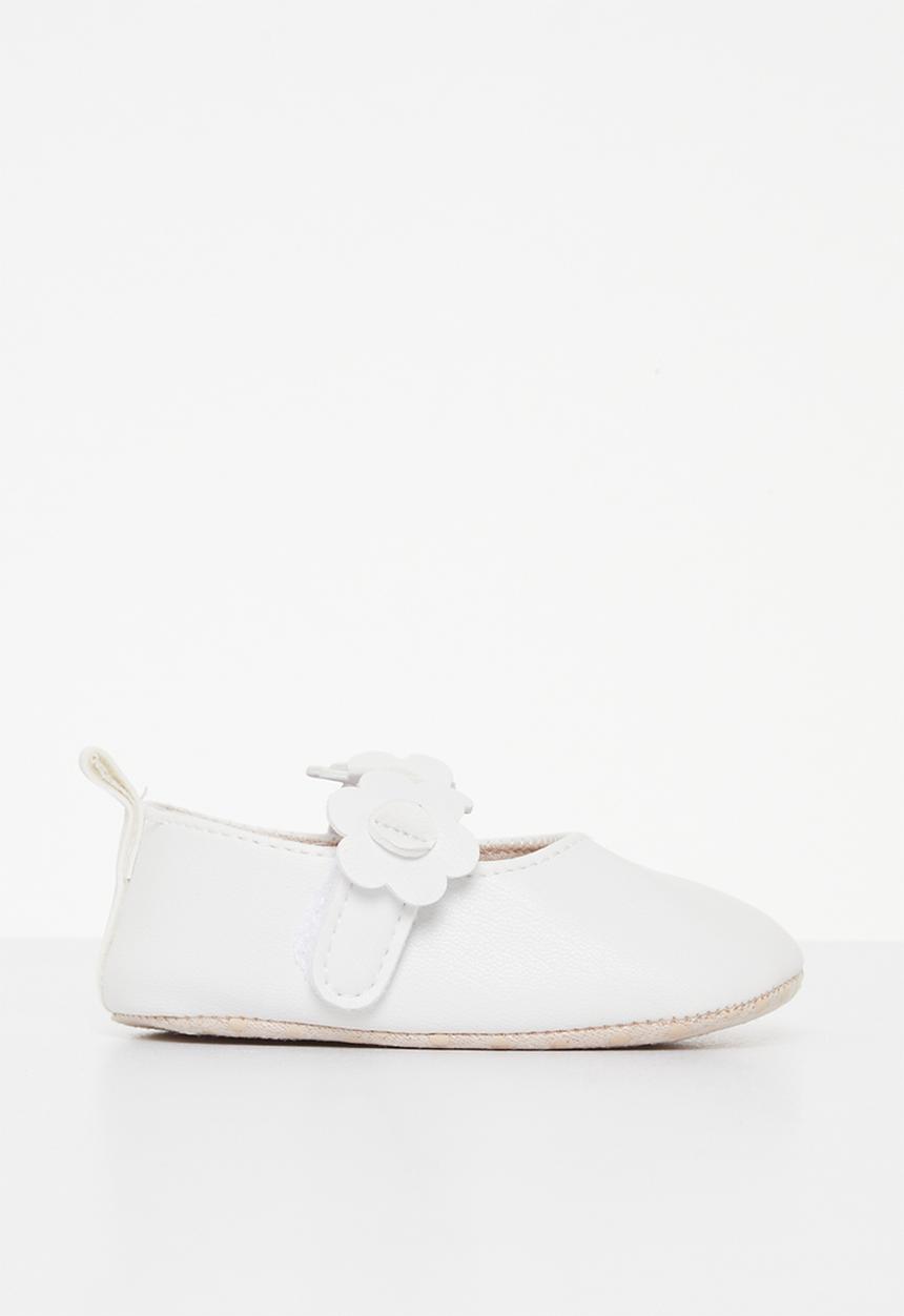 Pop Candy - Baby pump with flower - white