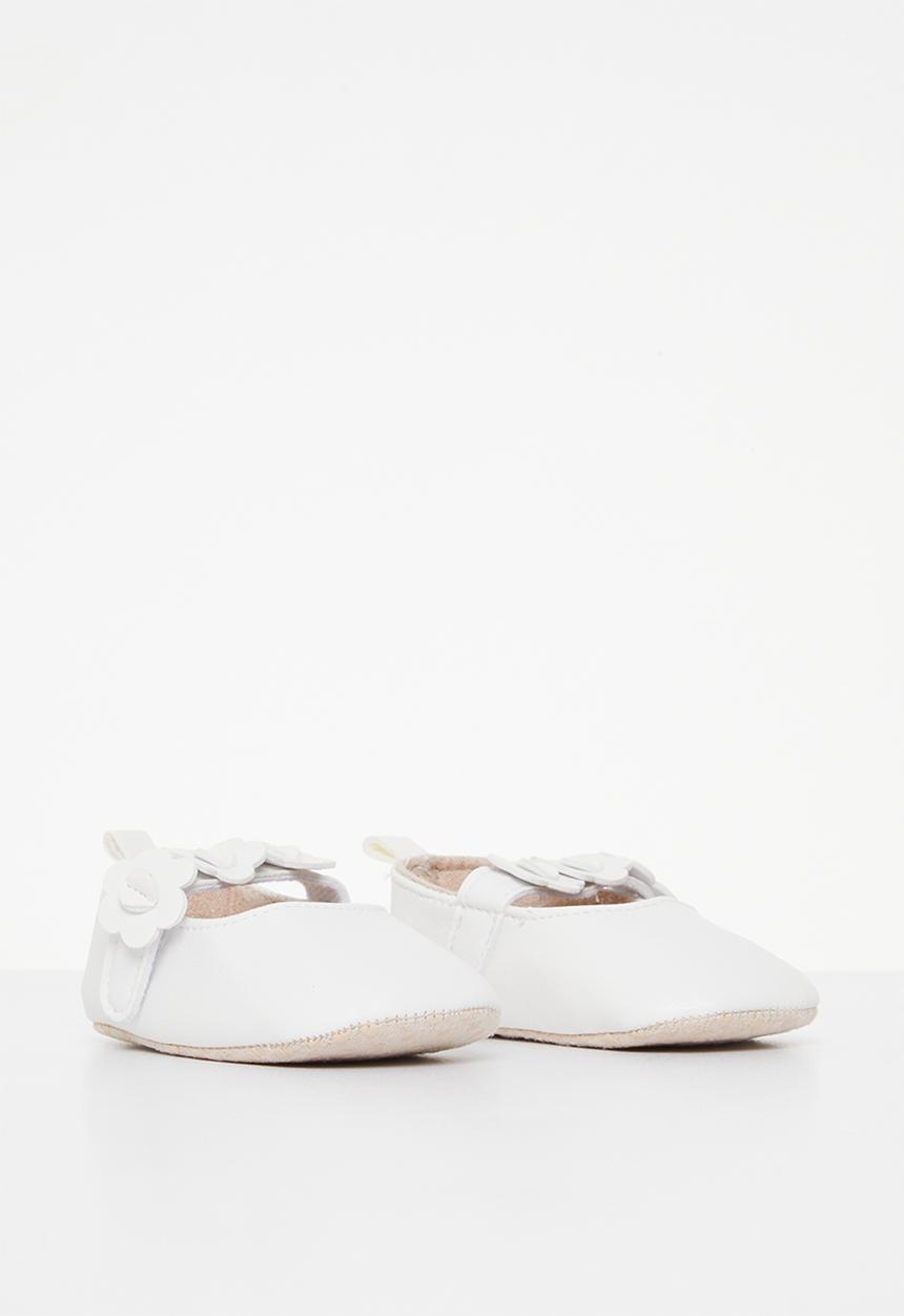 Pop Candy - Baby pump with flower - white