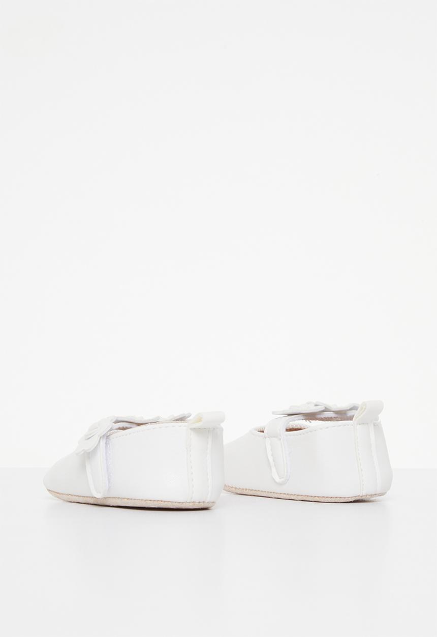 Pop Candy - Baby pump with flower - white