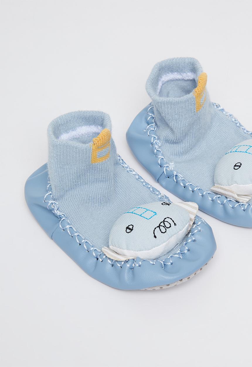 Pop Candy - Elephant sock bootie - blue