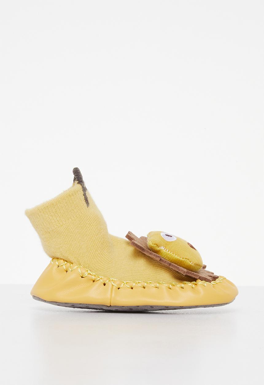 Pop Candy - Lion sock bootie - yellow