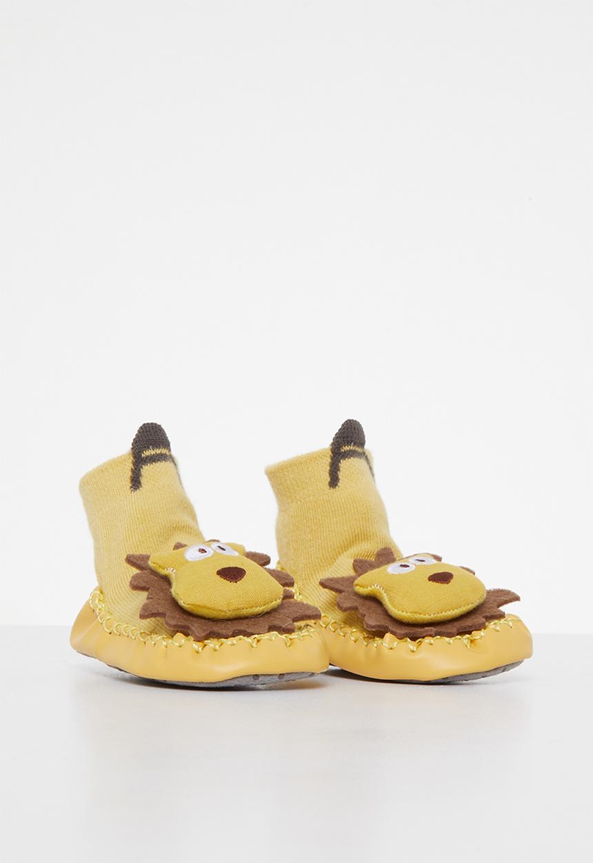 Pop Candy - Lion sock bootie - yellow